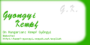 gyongyi kempf business card
